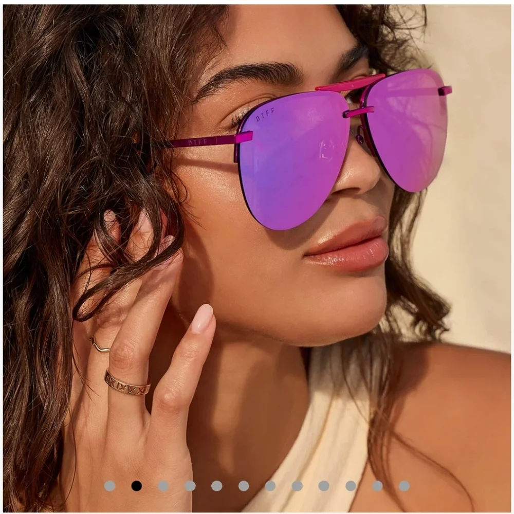 Diff Tahoe Aviator Mirror Pink Purple